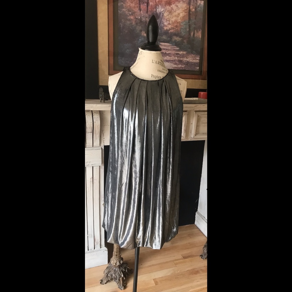 A.B.S. Collection Liquid Silver Prom Cocktail Dress